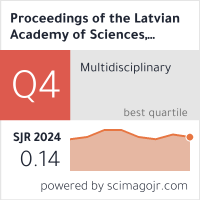 Proceedings of the Latvian Academy of Sciences, Section B: Natural, Exact, and Applied Sciences